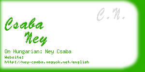 csaba ney business card